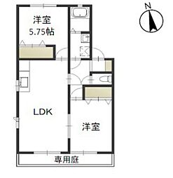 アヴニール福富 2LDKの間取図画像