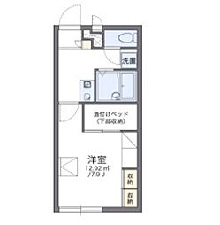 レオパレスAyuna 1Kの間取図画像