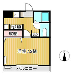 MSDハイツ 1Kの間取図画像