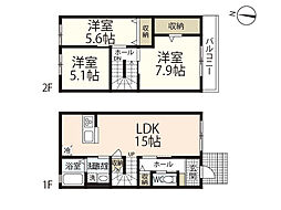 MAISON NEUF 3LDKの間取図画像