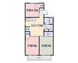パストラル白石A 3DKの間取図画像