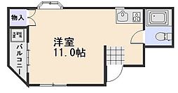 スカイコテージ三野 ワンルームの間取図画像