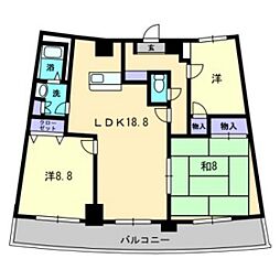 エクセルメゾン岡山 3LDKの間取図画像