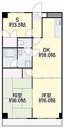 上杉第三ビル野田 2SDKの間取図画像