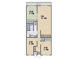 コープ野村運動公園 3LDKの間取図画像