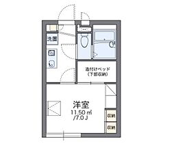 レオパレス赤田 1Kの間取図画像