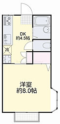 FINOAOE 1DKの間取図画像