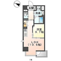 キアーズ3 1LDKの間取図画像