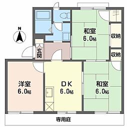 コーポサトウ 3DKの間取図画像