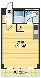 CRASSODAIKU ワンルームの間取図画像