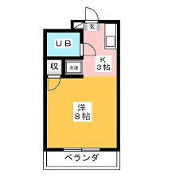 岡山県岡山市北区三野3丁目(賃貸マンション1K・3階・22.72㎡)の写真 その2