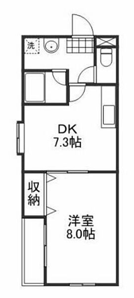 岡山県岡山市北区国体町(賃貸マンション1DK・4階・27.95㎡)の写真 その2