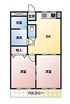 岡山県岡山市北区北方4丁目（賃貸マンション2LDK・2階・43.74㎡） その2