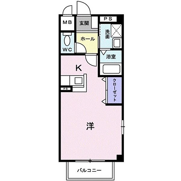 岡山県岡山市北区田中(賃貸アパート1K・1階・30.24㎡)の写真 その2