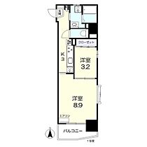 岡山県岡山市北区岡町（賃貸マンション2K・6階・36.75㎡） その2