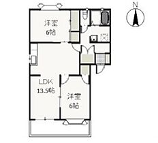 岡山県岡山市中区浜1丁目（賃貸アパート2LDK・1階・57.96㎡） その2