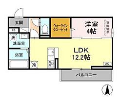 岡山県岡山市北区西長瀬（賃貸アパート1LDK・3階・41.86㎡） その2