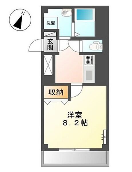 岡山県岡山市北区柳町1丁目(賃貸マンション1K・2階・31.08㎡)の写真 その2