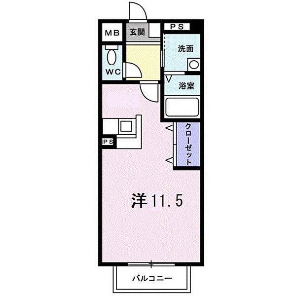 岡山県岡山市北区田中(賃貸アパート1R・2階・30.24㎡)の写真 その2