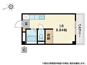 岡山県岡山市北区北方2丁目（賃貸マンション1R・2階・22.68㎡） その2