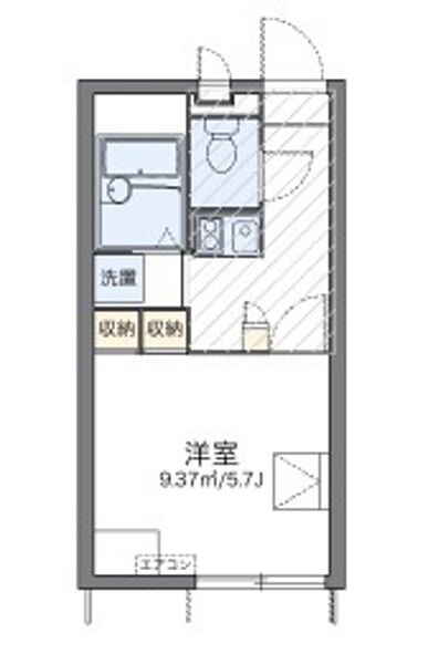 岡山県岡山市南区新保(賃貸アパート1K・1階・20.28㎡)の写真 その2