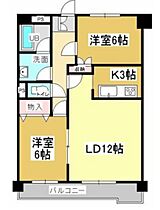 岡山県岡山市北区東古松3丁目（賃貸マンション2LDK・6階・63.06㎡） その2