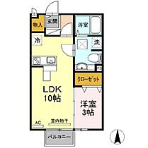 岡山県岡山市北区西崎本町（賃貸アパート1LDK・2階・33.39㎡） その2