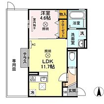 メゾン・アミティエ  ｜ 岡山県岡山市北区上中野2丁目（賃貸アパート1LDK・1階・41.02㎡） その2