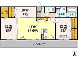 シャトル春水　Ｆ棟  ｜ 岡山県岡山市北区東花尻（賃貸アパート3LDK・2階・70.02㎡） その2