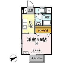 セジュールアレイＢ  ｜ 岡山県倉敷市茶屋町（賃貸アパート1K・1階・24.80㎡） その2