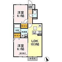 ルミエール　II  ｜ 岡山県岡山市南区迫川（賃貸アパート2LDK・1階・50.68㎡） その2