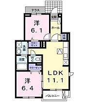 あさひ  ｜ 岡山県岡山市南区彦崎（賃貸アパート2LDK・1階・56.84㎡） その2