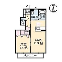 セントポーリア　C棟  ｜ 岡山県岡山市北区津高（賃貸アパート1LDK・1階・45.62㎡） その2