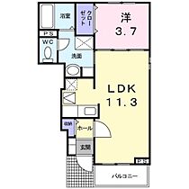 アルカンシェル　B棟  ｜ 岡山県岡山市東区瀬戸町江尻（賃貸アパート1LDK・1階・37.13㎡） その2