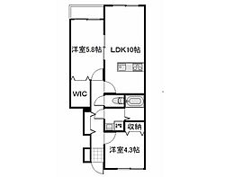 リバーサイド東畦B棟  ｜ 岡山県岡山市南区東畦（賃貸アパート2LDK・1階・47.71㎡） その2