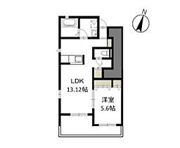 クラウンフィールドN　A  ｜ 岡山県岡山市北区撫川（賃貸アパート1LDK・1階・46.16㎡） その2