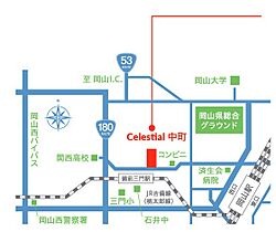 Celestial中町 00203 ｜ 岡山県岡山市北区三門中町（賃貸マンション2LDK・2階・68.91㎡） その3