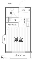 ミラドール今 1Kの間取図画像