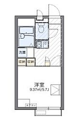 レオパレスアルカネット 1Kの間取図画像