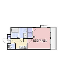 アベニュー大供 2階1Kの間取り