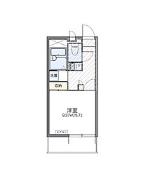 レオパレスコスモス2 1Kの間取図画像