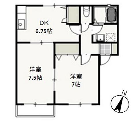 メープル湊A_間取り_0