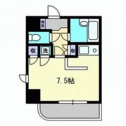 ダイアパレス京町2 ワンルームの間取図画像