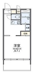 レオパレス田園 1Kの間取図画像