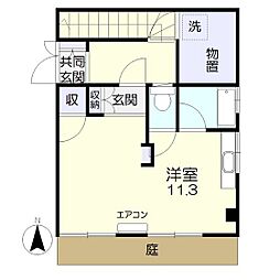 コーポ小宮山 ワンルームの間取図画像