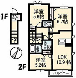 間取図画像 3LDK