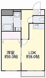 グランデュール医大南 1LDKの間取図画像