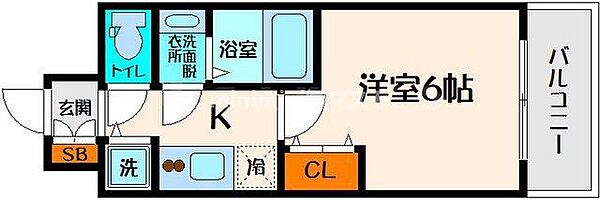 エスリード京橋 1306｜大阪府大阪市都島区東野田町1丁目(賃貸マンション1K・13階・21.18㎡)の写真 その2