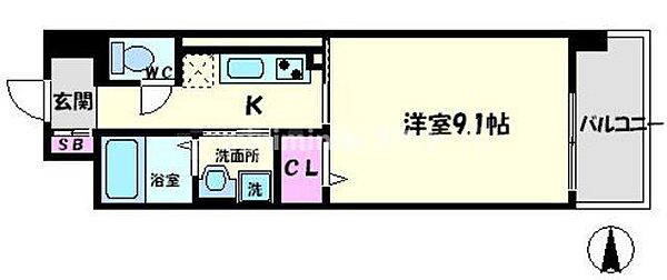 フットマーク清水 603｜大阪府大阪市旭区清水3丁目(賃貸マンション1K・6階・30.96㎡)の写真 その2