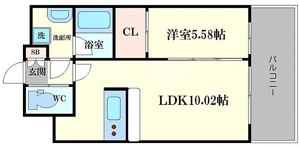 PHOERME城北公園 903｜大阪府大阪市旭区赤川2丁目(賃貸マンション1LDK・9階・39.61㎡)の写真 その2